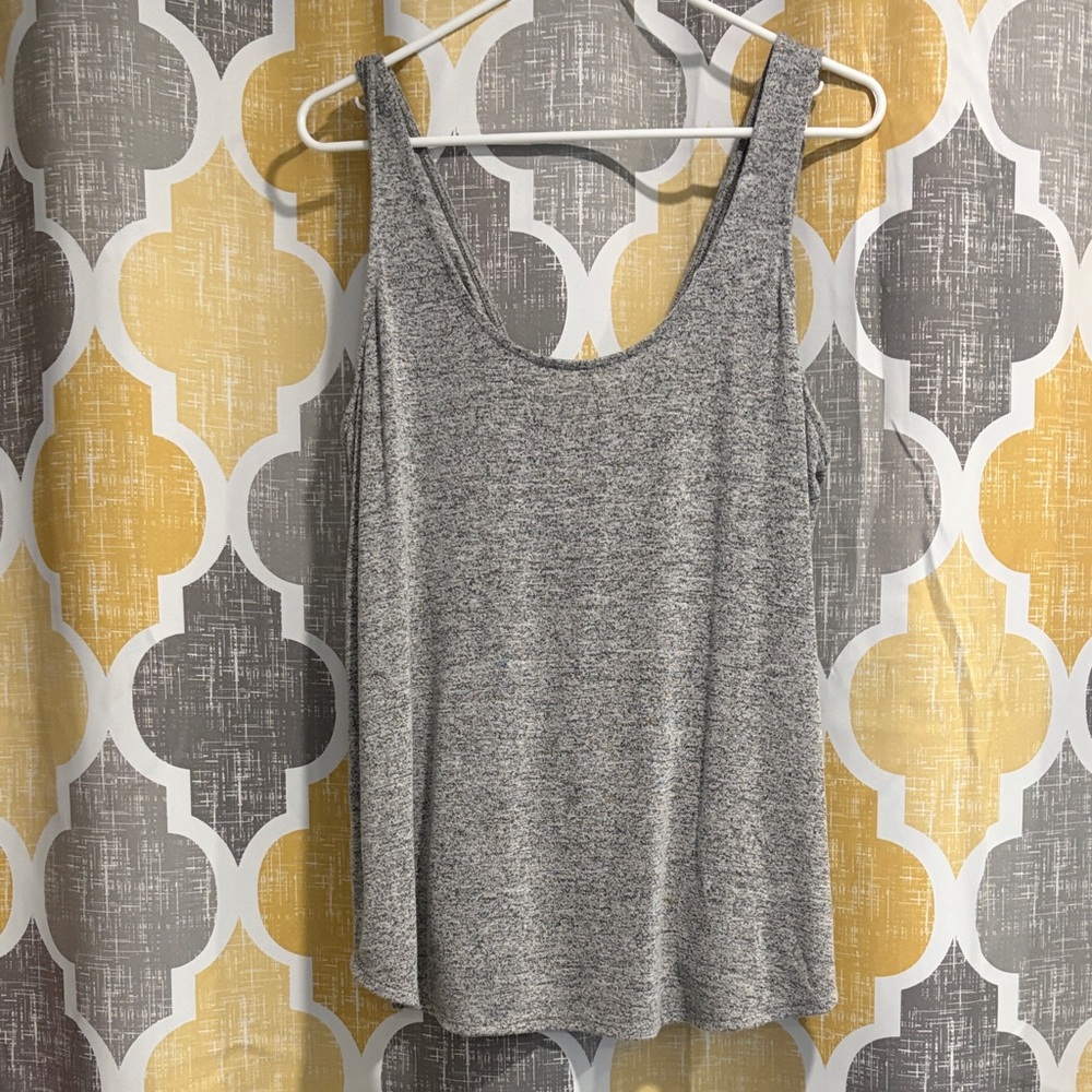 Women's Grey Tank Top - Classic Scoop Neck